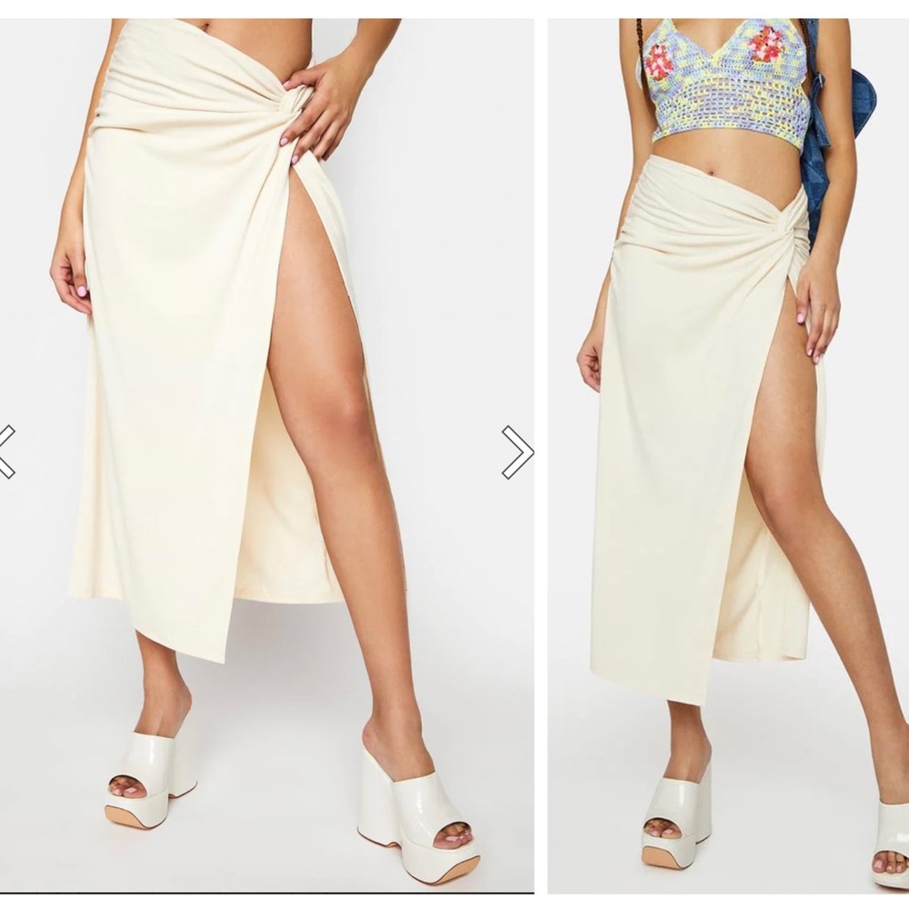 NEW Le Lis Private Cabana Midi Sarong Wrap Skirt Size Large